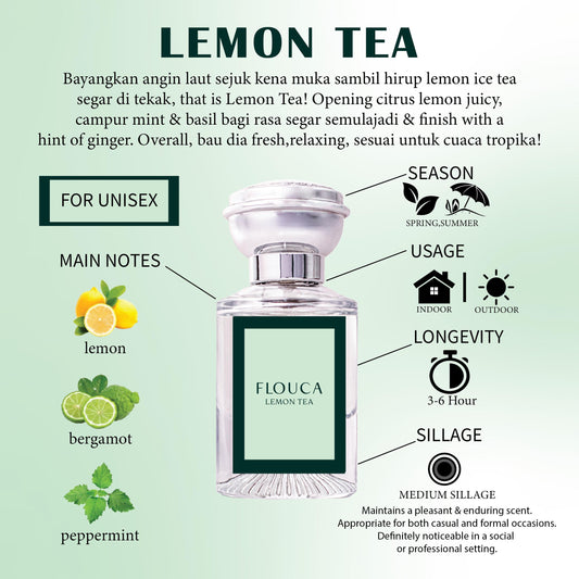 Flouca Lemon Tea EDP For Unisex Perfume 30ML